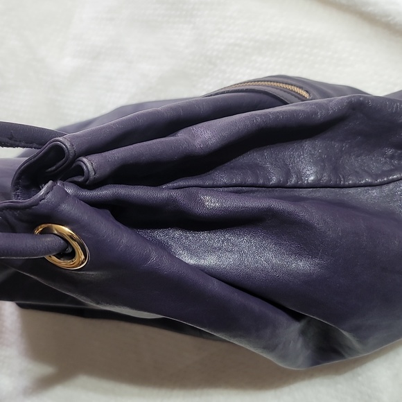 AUTHENTIC FURLA PURPLE LEATHER SHOULDER BAG GUC - Picture 13 of 17